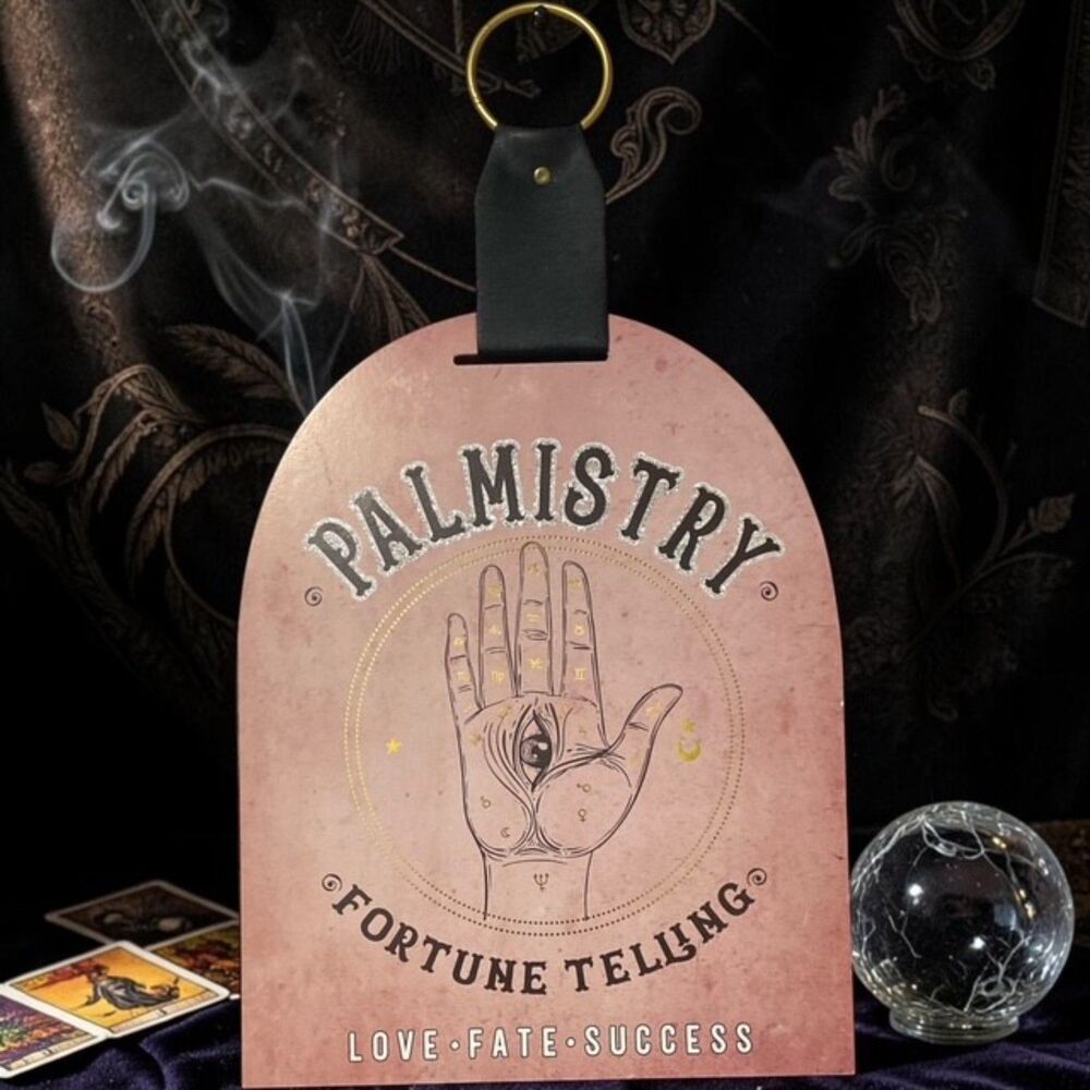 "Palmistry Fortune Telling" decorative hanging sign